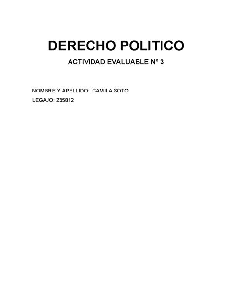 Actividad Evaluable Derecho Politico Derecho Politico Actividad