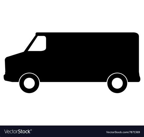 Van on white background Royalty Free Vector Image