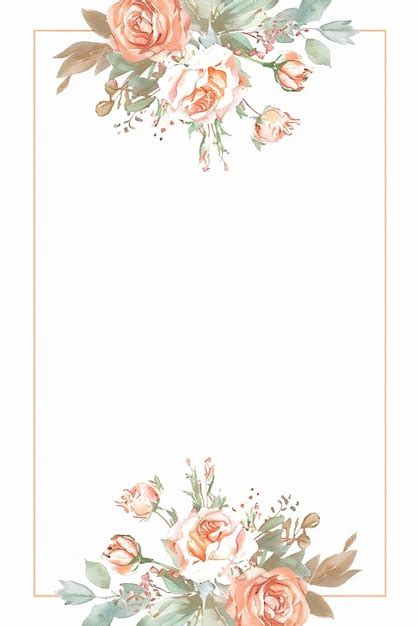 Premium Photo Wedding Invitation Frames Floral Flowers Botanical