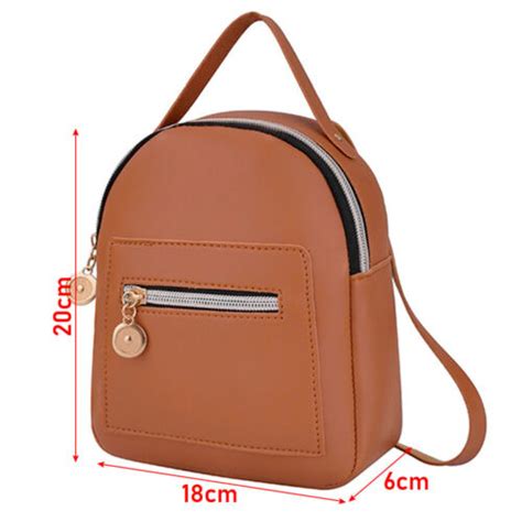 Small Bagpack Mini Backpack Pu Leather Shoulder Bag School Handbag