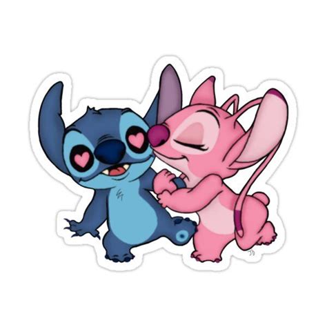 Stitch And Angel Sticker For Sale By Jessieisasome1 Stitch And Angel Stitch Stickers