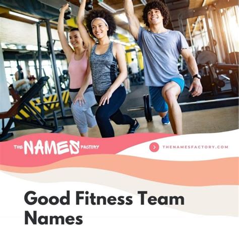 580 Best Fitness Team Names To Highlight