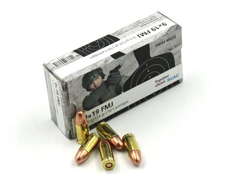 Ruag 9x19mm Luger FMJ 124 Gr 50 Stk Waffen Ingold AG