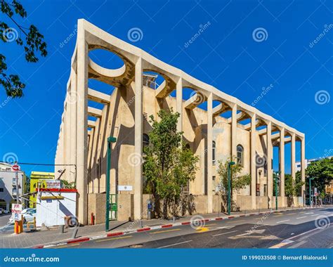 Facade Of Great Synagogue At Allenby Street Main Boulevard In Downtown