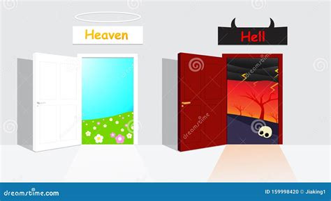 Will You Go To Heaven Or Hell After Death Vector Stock Vector