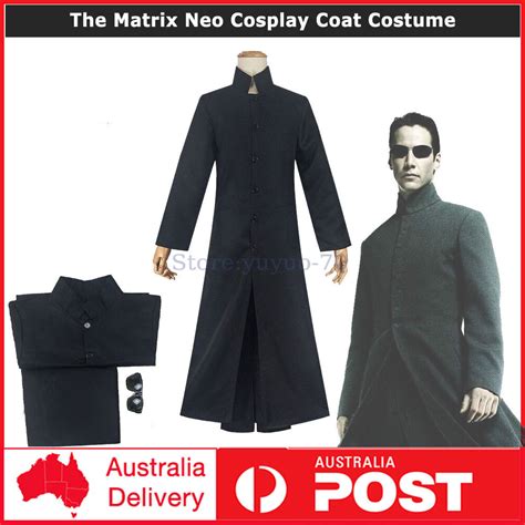 The Matrix Neo Cosplay Coat Costume Halloween Fancy Dress Up Costume