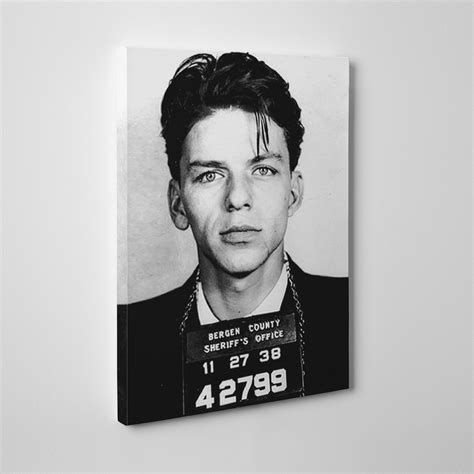 Frank Sinatra Mugshot Canvas Sinatra Wall Art Frank Sinatra Etsy