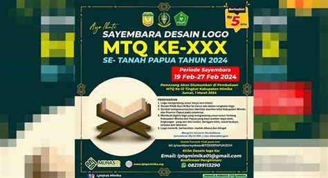 Sayembara Desain Logo Mtq Ke Xxx Se Tanah Papua Dibuka Dari