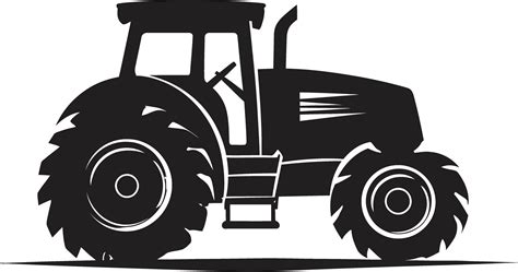 Tractor Blueprint Design Black and White Tractor Icon 33952704 Vector ...