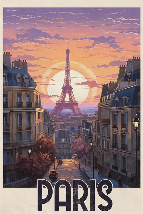 travel poster paris france  stock photo public domain pictures