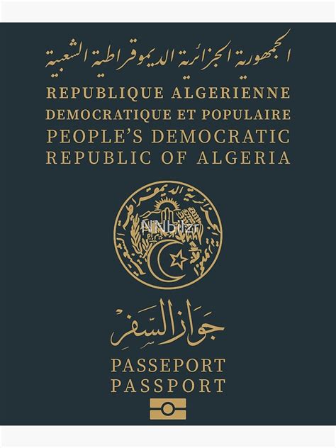 "Algerian passport " Poster for Sale by NNbilzr | Redbubble