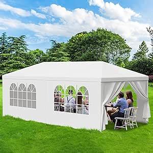 Teabelle 10 X 20 FT Outdoor Wedding Party Canopy Tent With Sidewalls