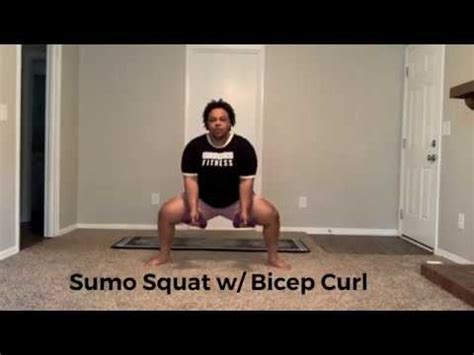 Sumo Squat With Double Bicep Curl YouTube