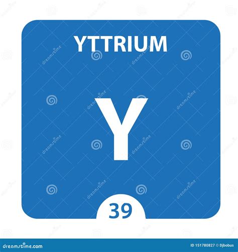 Yttrium Symbol Sign Yttrium With Atomic Number And Atomic Weight Stock Illustration