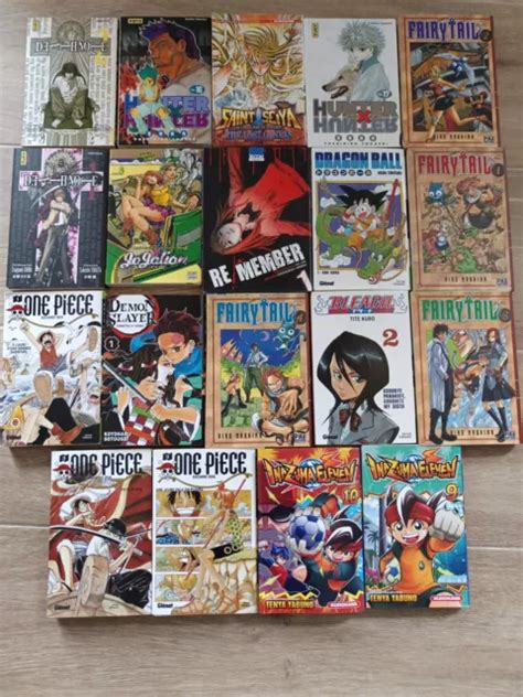 BEAU LOT DE Mangas One Piece Fairy Tail Seya Dragon Ball Ect