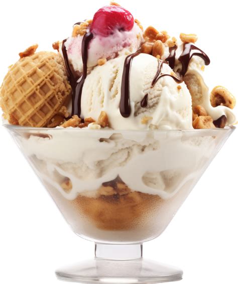 Ice Cream Sundae With 25064809 Png