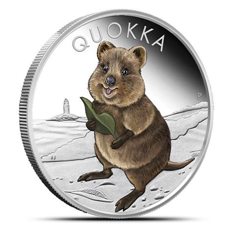 Oz Proof Silver Colorized Quokka Coins Silver