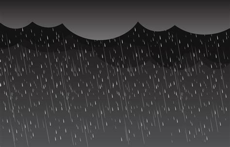 Heavy rain in dark sky, vector background 2 9876434 Vector Art at Vecteezy