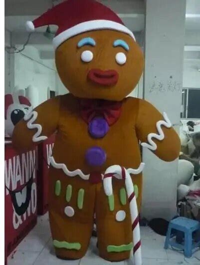 New Adult Hot Sale Foam Gingerbread Man Fancy Cartoon Mascot Costume