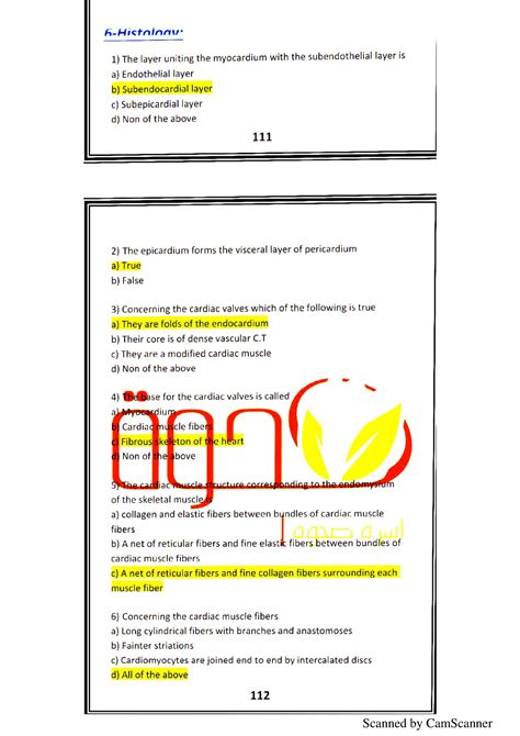 Mcq S Histo With Answers Cvs General Histology Studocu