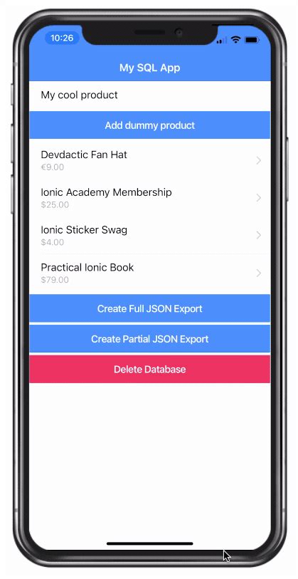 Building An Sqlite Ionic App With Capacitor Devdactic