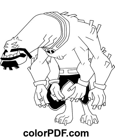 Wildmutt Y Fourarms Fusion Ben 10 Dibujos Para Colorear Y Libros En PDF