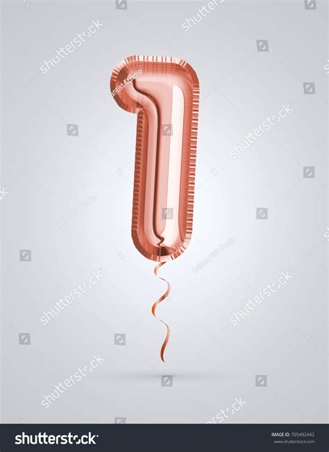 Brilliant Balloon Number 1 Made Realistic Stock Illustration 705492442 ...