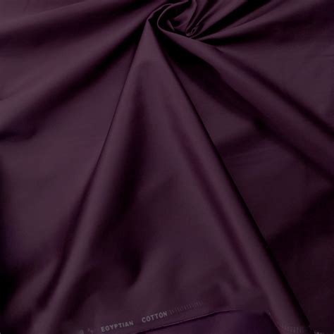 Alexandria Egyptian Cotton Fabric Aubergine By The Yard