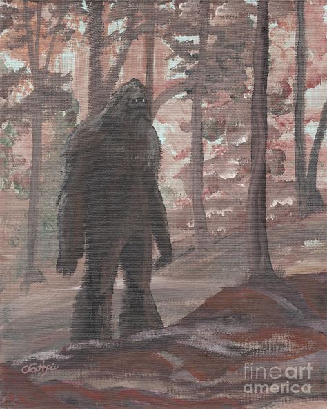 Sasquatch Standing Tall 1219 Painting By Charles A Guthrie Fine Art