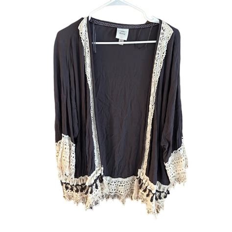 Knox Rose Sweaters Knox Rose Boho Cardigan With Fringe Womens Xl