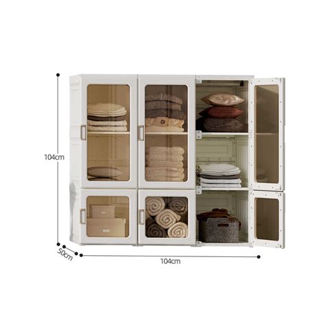 Antbox Cubes Storage Folding Cabinet Wardrobe With 9 Grids 6 Doors 1