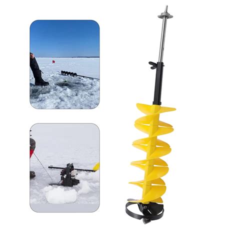 Loyalheartdy Ice Drill Auger Cordless Nylon Ice Auger 8 Ice Auger Bit