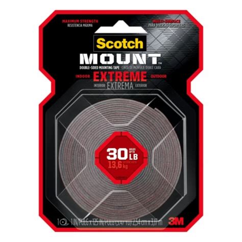 Scotch Mount Extreme Double Sided Tape Indoor Outdoor 1 Ct Kroger