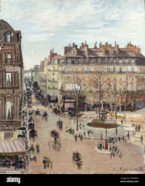 Camille Pissarro La Rue Saint Honor Stock Photo Alamy