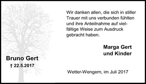 Traueranzeigen Von Bruno Gert Trauer In NRW De