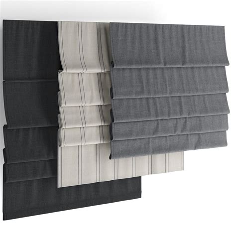 roman blinds set   model cgtrader