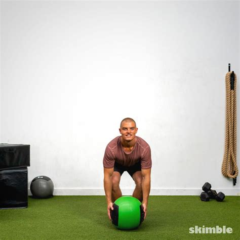 Medicine Ball Side Step Squat To Press Exercise How To Skimble