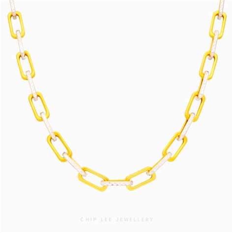 Duo Tone Rectangular Link Chain | Chip Lee Jewellery