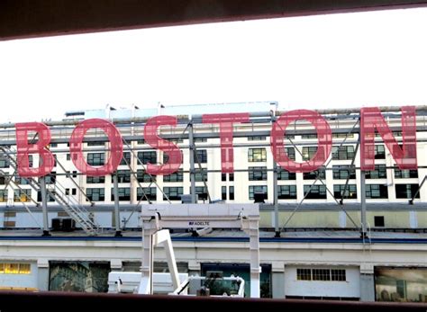 Boston Cruise Port Red Harbor Sign Free Stock Photo Public Domain