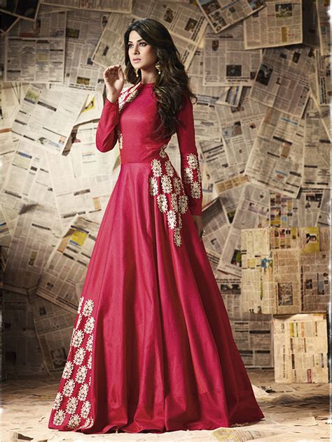 Brown Color Semi Stitched Anarkali Suite In Georgette Fabric Zakarto