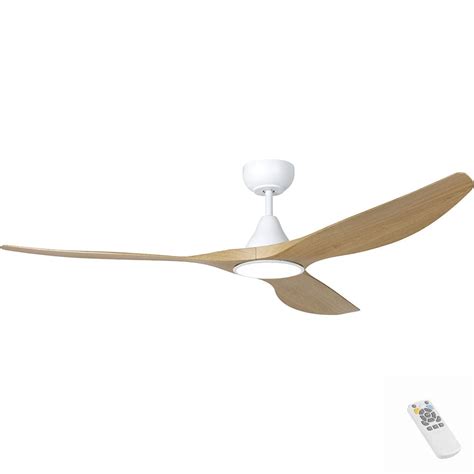 Eglo Surf Dc Ceiling Fan With Led Light White Oak Universal Fans