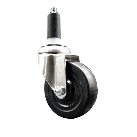 Service Caster 316SS Soft Rubber Wheel Swivel Expanding Stem Caster SCC