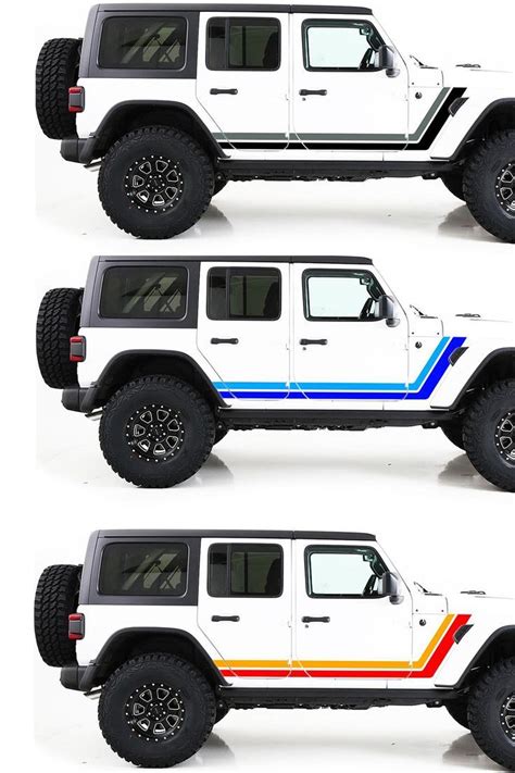 Wrangler Retro Graphics Decals For Jeep JL Wrangler | Jeep jl, Jeep ...