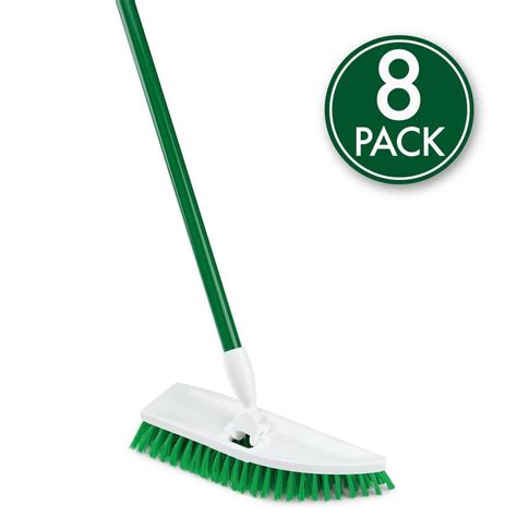 Libman No Knees Floor Scrub Brush With Steel Handle 8 Pack 1620 The Home Depot