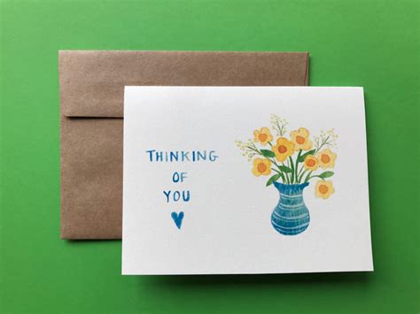 Thinking of You – Flowers Card – happy cute love :)