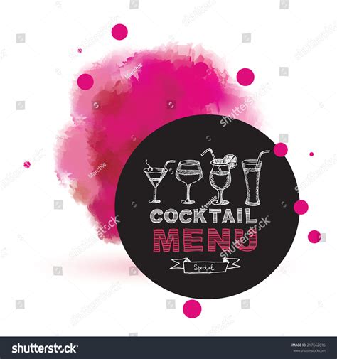 Cocktail Bar Menu Template Designvector Illustration Vector De Stock Libre De Regalías 217662016