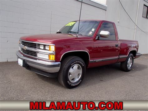 Chevrolet 1500 Silverado 1989 Maroon Pickup Truck 4x4 Gasoline V8 4