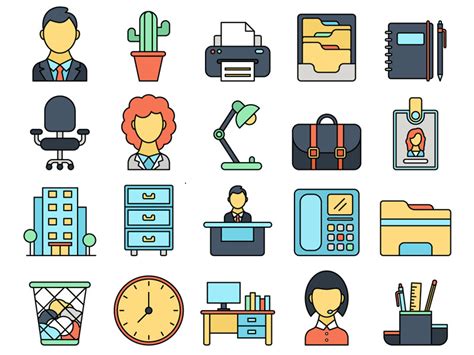 Office Vector Free Icon Set by graphicsurf.com ~ EpicPxls