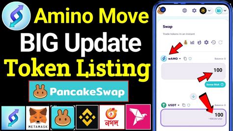 Amino Move Listing Pancakeswap Amino Coin Withdraw Amino Withdraw