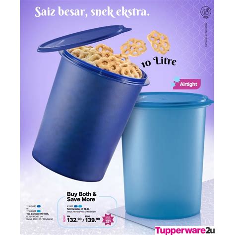 New New Colours Ready Stock Tupperware Tall Canister L Pc